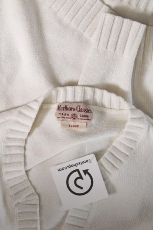 Дамски пуловер Marlboro Classics, Размер L, Цвят Бял, Цена 31,62 лв.