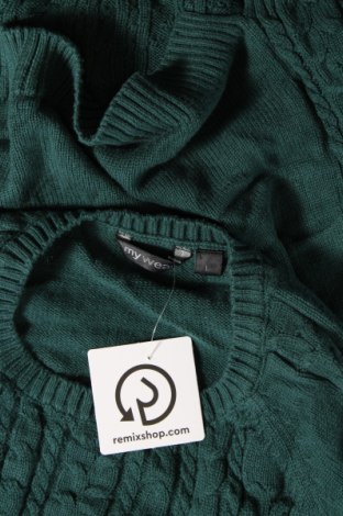 Дамски пуловер My Wear, Размер L, Цвят Зелен, Цена 9,57 лв.