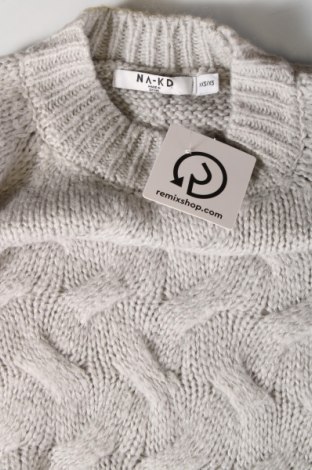 Дамски пуловер NA-KD, Размер XXS, Цвят Сив, Цена 19,53 лв.
