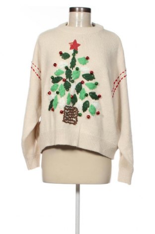 Дамски пуловер Pull&Bear, Размер M, Цвят Бежов, Цена 23,00 лв.