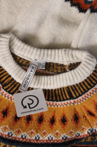 Дамски пуловер Rainbow, Размер S, Цвят Екрю, Цена 13,05 лв.