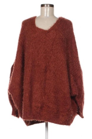 Дамски пуловер Sheego, Размер 4XL, Цвят Кафяв, Цена 41,00 лв.