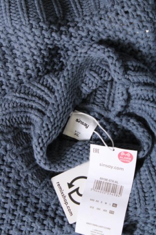 Γυναικείο πουλόβερ Sinsay, Μέγεθος XL, Χρώμα Μπλέ, Τιμή 13,18 €