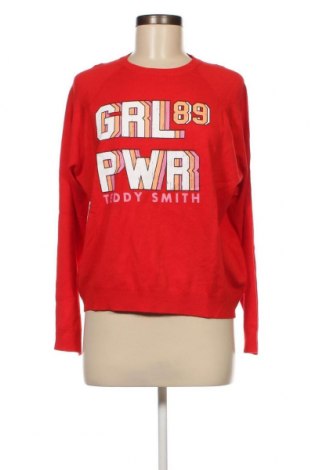 Дамски пуловер Teddy Smith, Размер M, Цвят Червен, Цена 41,85 лв.