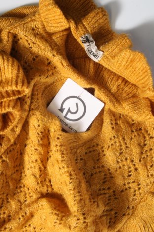 Дамски пуловер Tezenis, Размер S, Цвят Жълт, Цена 8,41 лв.