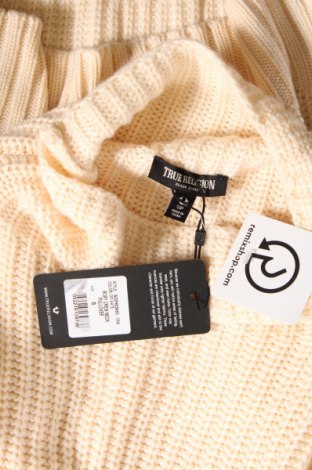 Дамски пуловер True Religion, Размер S, Цвят Бежов, Цена 79,80 лв.