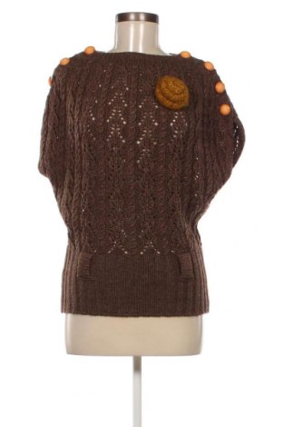 Дамски пуловер Wienella, Размер S, Цвят Кафяв, Цена 18,60 лв.