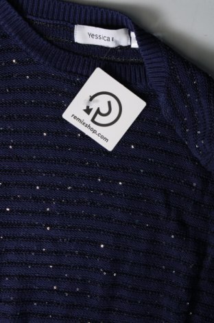 Дамски пуловер Yessica, Размер L, Цвят Син, Цена 8,41 лв.
