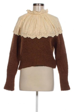 Дамски пуловер Zara, Размер L, Цвят Кафяв, Цена 13,50 лв.