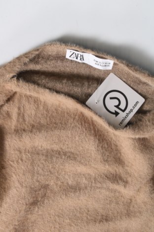 Дамски пуловер Zara, Размер M, Цвят Бежов, Цена 8,91 лв.