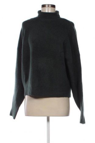 Дамски пуловер Zara, Размер M, Цвят Зелен, Цена 27,37 лв.