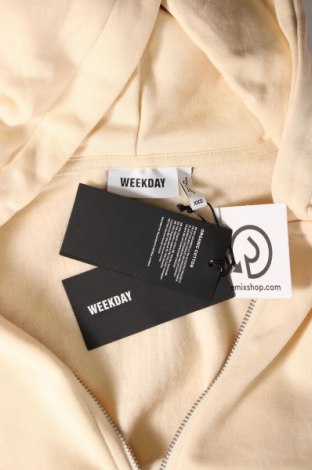 Damen Sweatshirt Weekday, Größe XXS, Farbe Beige, Preis € 11,13