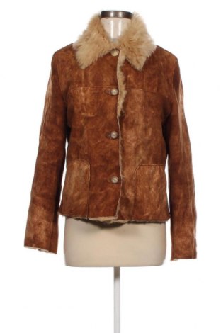 Дамско кожено палто, Размер L, Цвят Кафяв, Цена 94,05 лв.