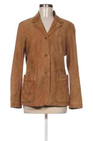 Дамско кожено сако Conbipel, Размер L, Цвят Бежов, Цена 60,00 лв.
