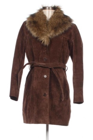 Дамско кожено яке, Размер M, Цвят Кафяв, Цена 53,61 лв.