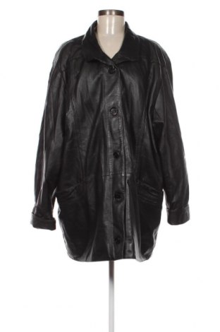 Дамско кожено яке, Размер 3XL, Цвят Черен, Цена 73,83 лв.