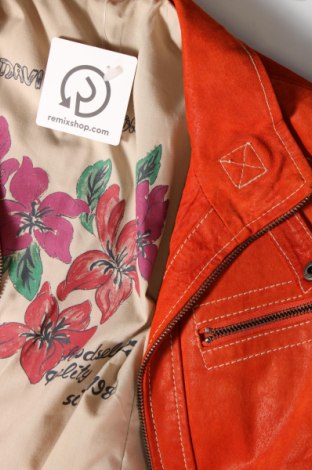 Dámska kožená bunda , Veľkosť M, Farba Oranžová, Cena  29,73 €