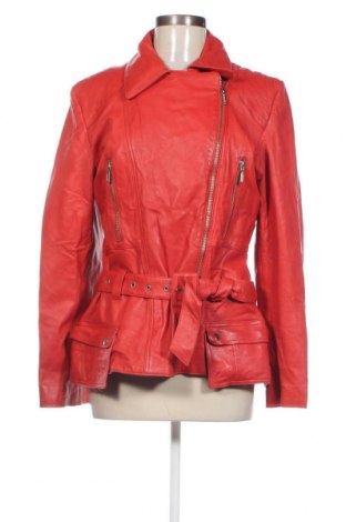 Dámská kožená bunda , Velikost L, Barva Červená, Cena  1 450,00 Kč