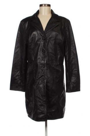 Дамско кожено яке, Размер L, Цвят Черен, Цена 26,75 лв.