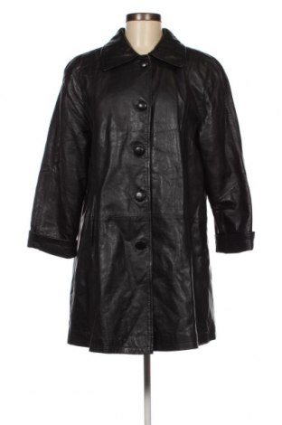 Дамско кожено яке, Размер M, Цвят Черен, Цена 26,75 лв.