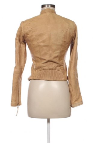 Dámska kožená bunda  Bershka, Veľkosť M, Farba Béžová, Cena  60,67 €