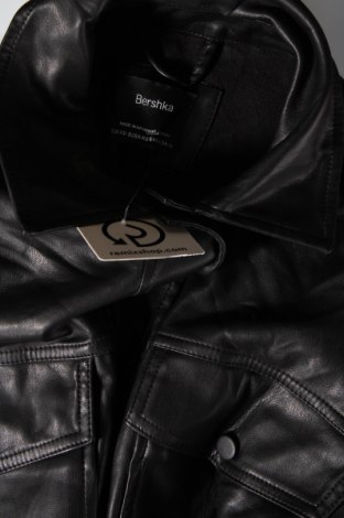 Dámska kožená bunda  Bershka, Veľkosť XS, Farba Čierna, Cena  11,11 €