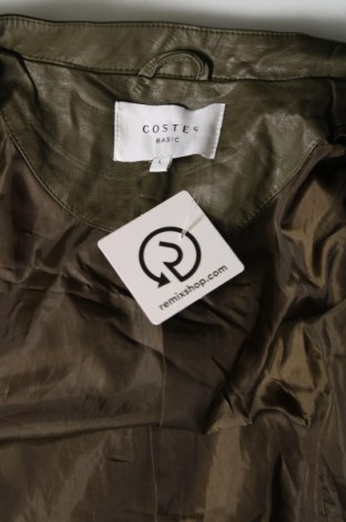 Dámska kožená bunda  Costes, Veľkosť L, Farba Zelená, Cena  18,63 €