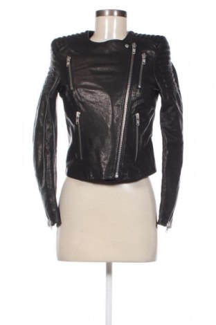 Γυναικείο δερμάτινο μπουφάν H&M, Μέγεθος XS, Χρώμα Μαύρο, Τιμή 56,26 €