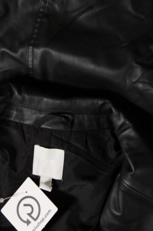 Γυναικείο δερμάτινο μπουφάν H&M, Μέγεθος M, Χρώμα Μαύρο, Τιμή 13,94 €