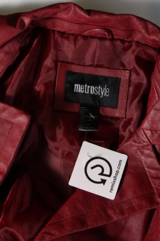 Γυναικείο δερμάτινο μπουφάν Metro Style, Μέγεθος L, Χρώμα Κόκκινο, Τιμή 66,19 €