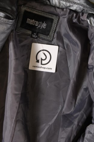Γυναικείο δερμάτινο μπουφάν Metro Style, Μέγεθος L, Χρώμα Γκρί, Τιμή 52,29 €