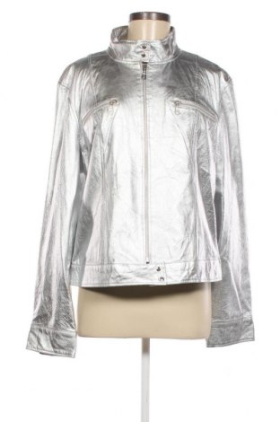 Γυναικείο δερμάτινο μπουφάν Newport News, Μέγεθος XL, Χρώμα Ασημί, Τιμή 56,27 €