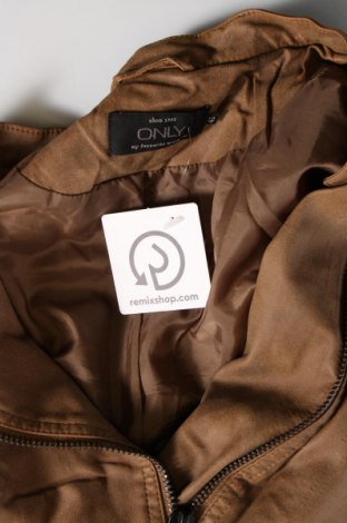 Dámska kožená bunda  ONLY, Veľkosť M, Farba Hnedá, Cena  11,16 €