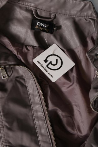 Dámska kožená bunda  ONLY, Veľkosť M, Farba Sivá, Cena  16,97 €