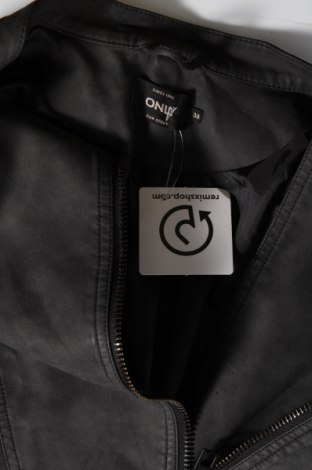 Dámska kožená bunda  ONLY, Veľkosť M, Farba Sivá, Cena  16,36 €