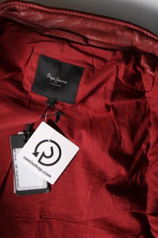 Γυναικείο δερμάτινο μπουφάν Pepe Jeans, Μέγεθος S, Χρώμα Κόκκινο, Τιμή 215,44 €