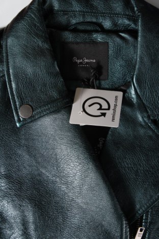 Γυναικείο δερμάτινο μπουφάν Pepe Jeans, Μέγεθος M, Χρώμα Πράσινο, Τιμή 71,81 €