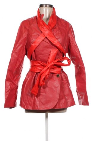 Γυναικείο δερμάτινο μπουφάν SHEIN, Μέγεθος S, Χρώμα Κόκκινο, Τιμή 25,76 €