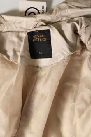 Γυναικείο δερμάτινο μπουφάν Seven Sisters, Μέγεθος XS, Χρώμα  Μπέζ, Τιμή 25,76 €