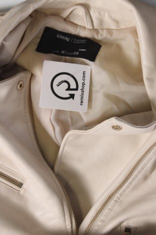 Dámska kožená bunda  Sinsay, Veľkosť M, Farba Béžová, Cena  25,06 €
