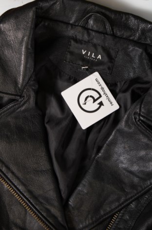 Γυναικείο δερμάτινο μπουφάν VILA, Μέγεθος M, Χρώμα Μαύρο, Τιμή 55,05 €