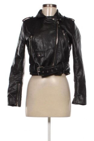 Γυναικείο δερμάτινο μπουφάν Zara, Μέγεθος M, Χρώμα Μαύρο, Τιμή 20,97 €