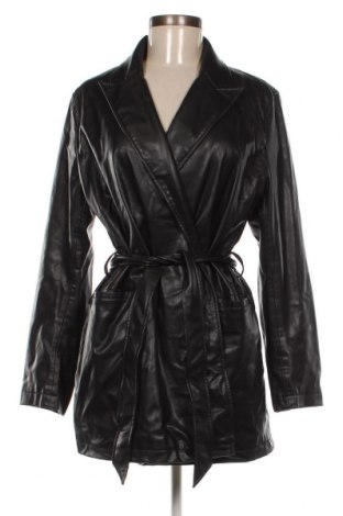 Дамско кожено яке Zara, Размер M, Цвят Черен, Цена 24,70 лв.