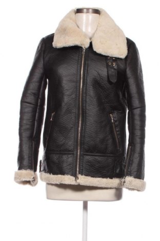 Дамско кожено яке Zara, Размер XS, Цвят Черен, Цена 40,59 лв.