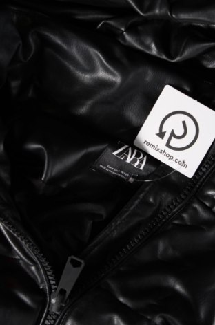 Dámska kožená bunda  Zara, Veľkosť S, Farba Čierna, Cena  19,76 €