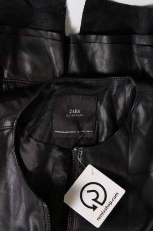 Geacă de piele pentru femei Zara, Mărime L, Culoare Negru, Preț 134,87 Lei