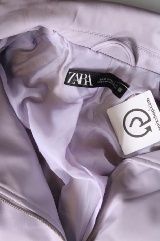Damen Lederjacke Zara, Größe XS, Farbe Lila, Preis 28,53 €