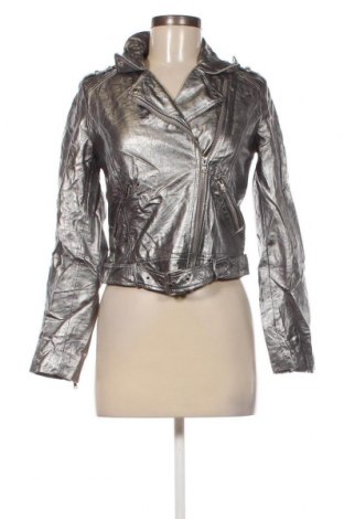 Damen Lederjacke Zara Trafaluc, Größe M, Farbe Grau, Preis 24,25 €
