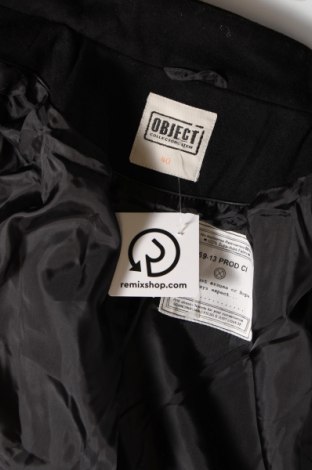 Γυναικείο παλτό Object, Μέγεθος M, Χρώμα Μαύρο, Τιμή 19,15 €
