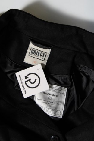 Γυναικείο παλτό Object, Μέγεθος M, Χρώμα Μαύρο, Τιμή 14,51 €